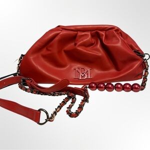 Badgley Mischka Red Frame Crossbody Clutch